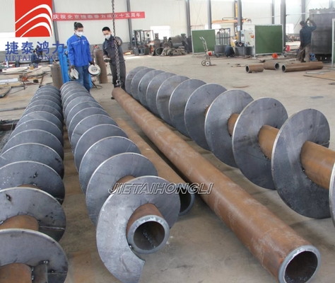 Rotary Drilling Rig Penerbangan Terus Menerus Auger Od280mm Panjang 10m Tebal Penerbangan 25mm