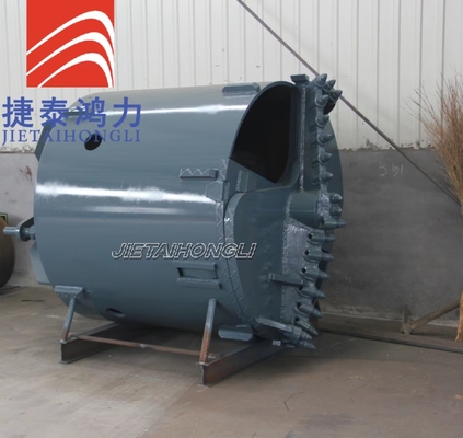 Bucket Pengeboran Batu Tipe Terbuka Od 1200mm Konstruksi Biru Q345b Panjang 1500mm