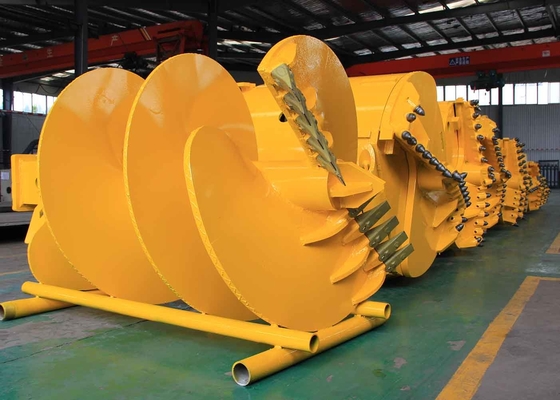 Penggerak Tiang Baru Lapisan Tanah Auger Pengeboran Batu Dengan Gigi Tanah Untuk Rig Piling