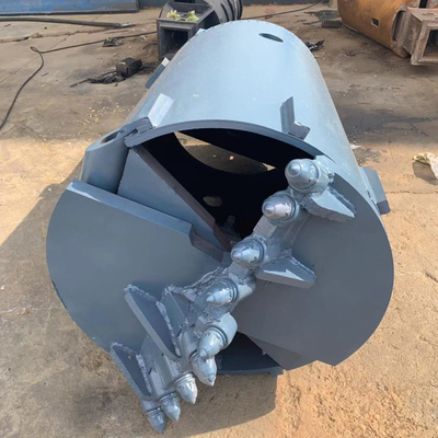 Bullet Teeth Bk4722h Rock Drilling Bucket Earth Drill Bucket Untuk Lumpur Tanah Berpasir
