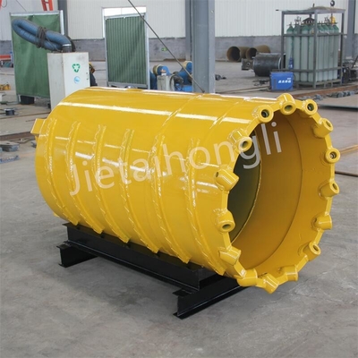 OD800mm Rock Core Barrel Bucket Dengan Gigi Peluru Untuk Tanah Keras
