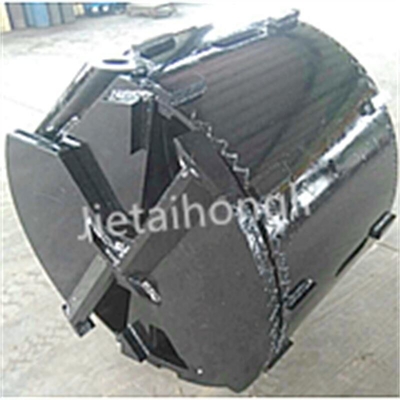 Double Bottom Sand Soil Drilling Bucket Core Barrel Dengan Auger Teeth Rotary